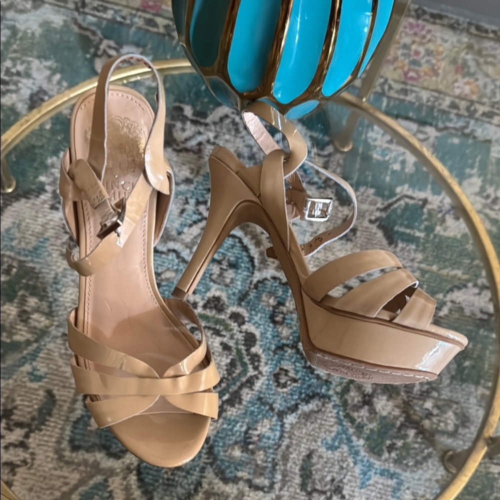 Elegant Tan Strappy Heels